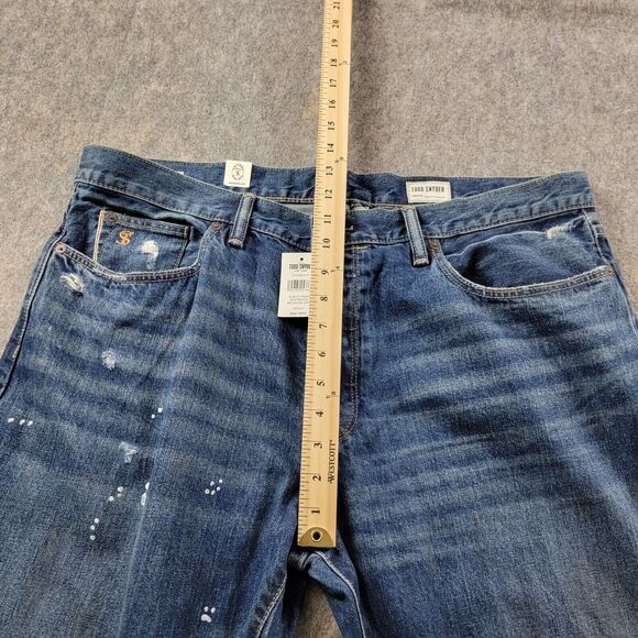 Todd Snyder Slim Fit Paint Destroyed Selvedge Denim Jean Indigo 38x32 NWT - Picture 11 of 16